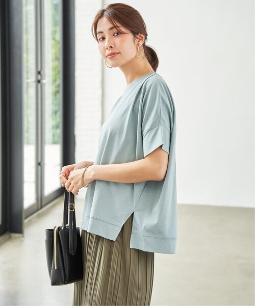 ikka(イッカ)の「【プチプラ1990円(税抜)】冷感ショルダータックプルオーバー【お得だ値/接触冷感】(Tシャツ/カットソー・レディース・ベージュ/オフホワイト/ピンク/ブラック/ライトグリーン・M/L/S)」の10枚目の写真
