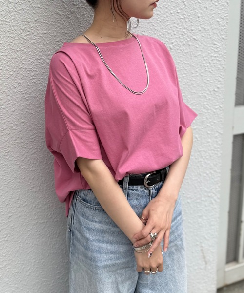 ikka(イッカ)の「【プチプラ1990円(税抜)】冷感ショルダータックプルオーバー【お得だ値/接触冷感】(Tシャツ/カットソー・レディース・ベージュ/オフホワイト/ピンク/ブラック/ライトグリーン・M/L/S)」の7枚目の写真