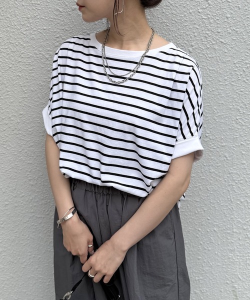 ikka(イッカ)の「【プチプラ1990円(税抜)】冷感ショルダータックプルオーバー【お得だ値/接触冷感】(Tシャツ/カットソー・レディース・ベージュ/オフホワイト/ピンク/ブラック/ライトグリーン・M/L/S)」の9枚目の写真