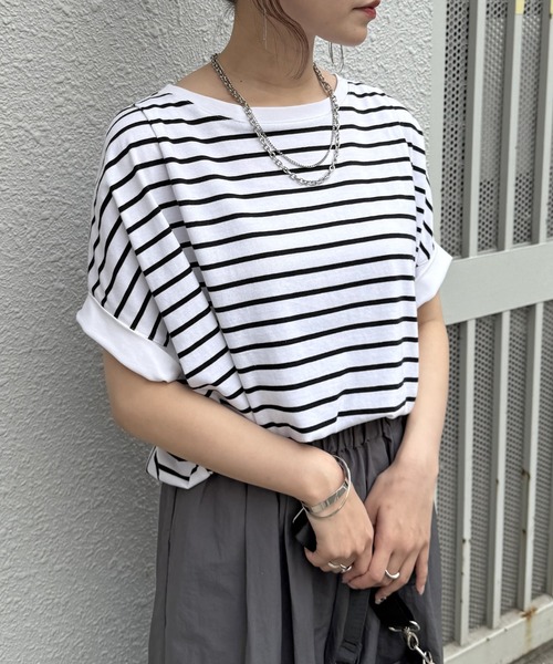 ikka(イッカ)の「【プチプラ1990円(税抜)】冷感ショルダータックプルオーバー【お得だ値/接触冷感】(Tシャツ/カットソー・レディース・ベージュ/オフホワイト/ピンク/ブラック/ライトグリーン・M/L/S)」の11枚目の写真