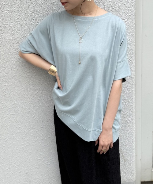 ikka(イッカ)の「【プチプラ1990円(税抜)】冷感ショルダータックプルオーバー【お得だ値/接触冷感】(Tシャツ/カットソー・レディース・ベージュ/オフホワイト/ピンク/ブラック/ライトグリーン・M/L/S)」の14枚目の写真