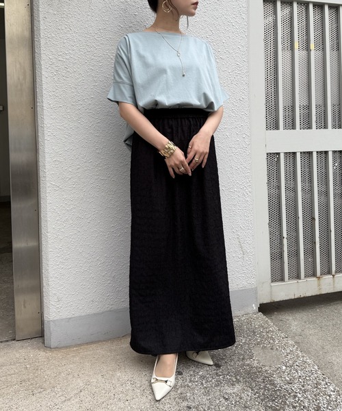 ikka(イッカ)の「【プチプラ1990円(税抜)】冷感ショルダータックプルオーバー【お得だ値/接触冷感】(Tシャツ/カットソー・レディース・ベージュ/オフホワイト/ピンク/ブラック/ライトグリーン・M/L/S)」の16枚目の写真