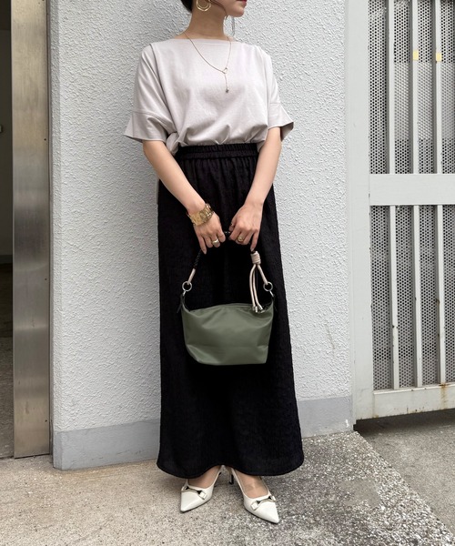 ikka(イッカ)の「【プチプラ1990円(税抜)】冷感ショルダータックプルオーバー【お得だ値/接触冷感】(Tシャツ/カットソー・レディース・ベージュ/オフホワイト/ピンク/ブラック/ライトグリーン・M/L/S)」の18枚目の写真