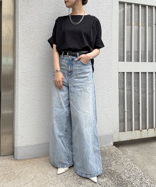 ikka(イッカ)の「【プチプラ1990円(税抜)】冷感ショルダータックプルオーバー【お得だ値/接触冷感】(Tシャツ/カットソー・レディース・ベージュ/オフホワイト/ピンク/ブラック/ライトグリーン・M/L/S)」の21枚目の写真