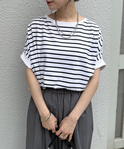 ikka(イッカ)の「【プチプラ1990円(税抜)】冷感ショルダータックプルオーバー【お得だ値/接触冷感】(Tシャツ/カットソー・レディース・ベージュ/オフホワイト/ピンク/ブラック/ライトグリーン・M/L/S)」の22枚目の写真