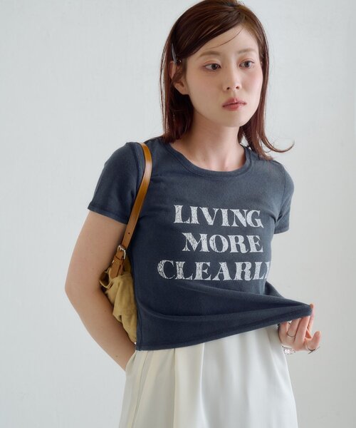 Kastane(カスタネ)の「【S.Mサイズ展開】ヴィンテージ加工ロゴTEE(Tシャツ/カットソー・レディース・ネイビー/グレー/アイボリー・SMALL/MEDIUM)」の13枚目の写真