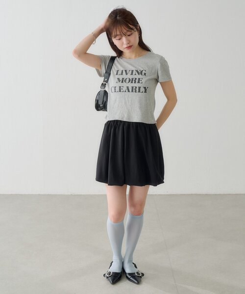 Kastane(カスタネ)の「【S.Mサイズ展開】ヴィンテージ加工ロゴTEE(Tシャツ/カットソー・レディース・ネイビー/グレー/アイボリー・SMALL/MEDIUM)」の22枚目の写真