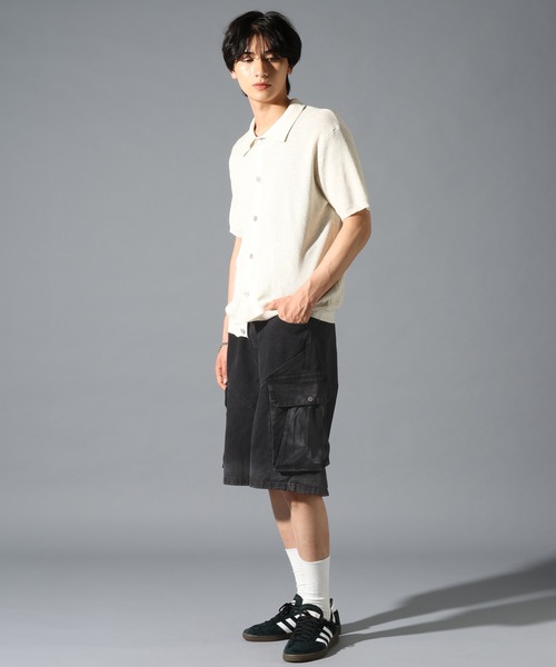 LAND MUSEUM(ランドミュージアム)の「LAND MUSEUM/ウォッシュカーゴショートパンツ(カーゴパンツ・メンズ・ブラック・LARGE/MEDIUM)」の11枚目の写真