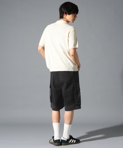 LAND MUSEUM(ランドミュージアム)の「LAND MUSEUM/ウォッシュカーゴショートパンツ(カーゴパンツ・メンズ・ブラック・LARGE/MEDIUM)」の12枚目の写真