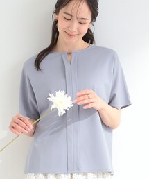 【S-LL/通勤】洗濯後しわになりにくい メタルポイントスキッパートップス