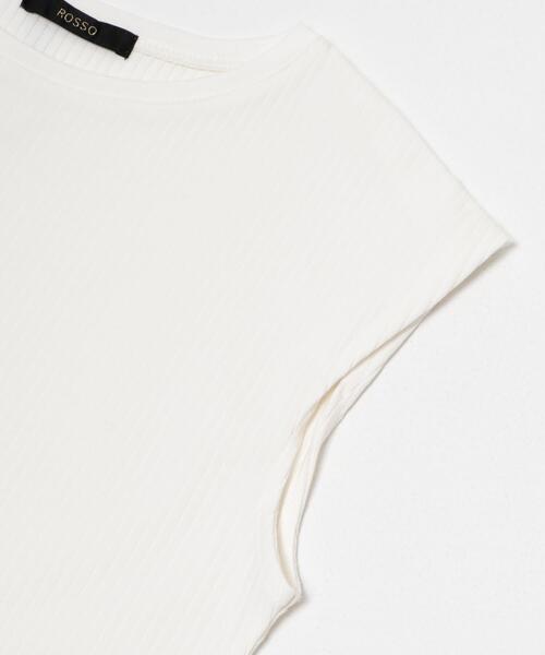 URBAN RESEARCH ROSSO WOMEN(アーバンリサーチ ロッソ)の「汗染防止 フレンチリブTシャツ(Tシャツ/カットソー・レディース・ベージュ系その他/チャコールグレー/オフホワイト/ブルー系その他・FREE)」の22枚目の写真