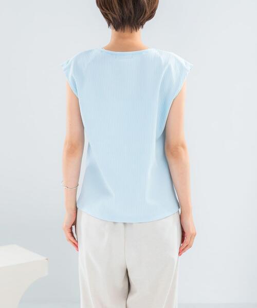 URBAN RESEARCH ROSSO WOMEN(アーバンリサーチ ロッソ)の「汗染防止 フレンチリブTシャツ(Tシャツ/カットソー・レディース・ベージュ系その他/チャコールグレー/オフホワイト/ブルー系その他・FREE)」の6枚目の写真