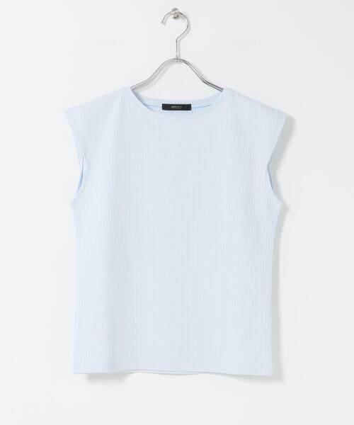 URBAN RESEARCH ROSSO WOMEN(アーバンリサーチ ロッソ)の「汗染防止 フレンチリブTシャツ(Tシャツ/カットソー・レディース・ベージュ系その他/チャコールグレー/オフホワイト/ブルー系その他・FREE)」の8枚目の写真