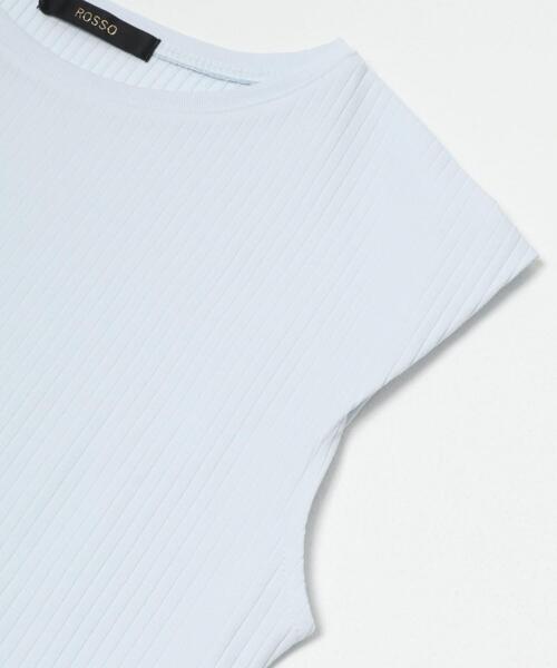 URBAN RESEARCH ROSSO WOMEN(アーバンリサーチ ロッソ)の「汗染防止 フレンチリブTシャツ(Tシャツ/カットソー・レディース・ベージュ系その他/チャコールグレー/オフホワイト/ブルー系その他・FREE)」の9枚目の写真