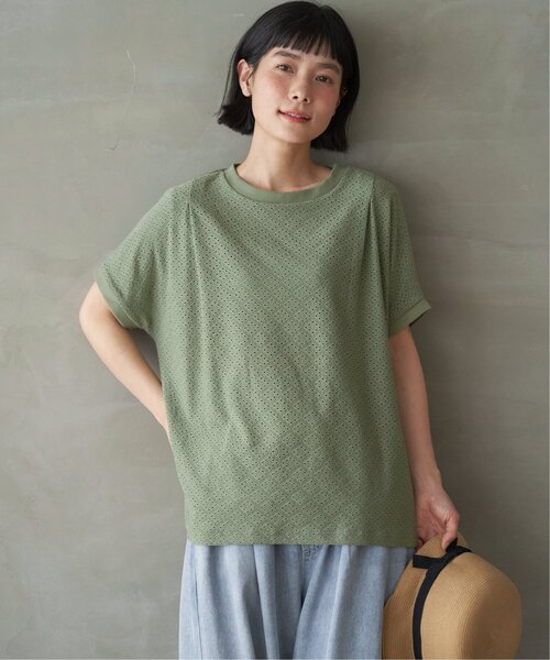 LBC(エルビーシー)の「【※プチプラ1990円★お得だ値※】冷感アイレットレースプルオーバー(Tシャツ/カットソー・レディース・グリーン/グレイッシュベージュ/ネイビー/イエロー/オフホワイト・M/L)」の20枚目の写真