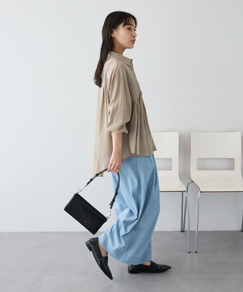 CRAFT STANDARD BOUTIQUE（クラフトスタンダードブティック）の「接触冷感 3タックデニムパンツ（デニムパンツ・レディース・インディゴブルー/ライトインディゴブルー/ブラック・L/M）」の5枚目の写真