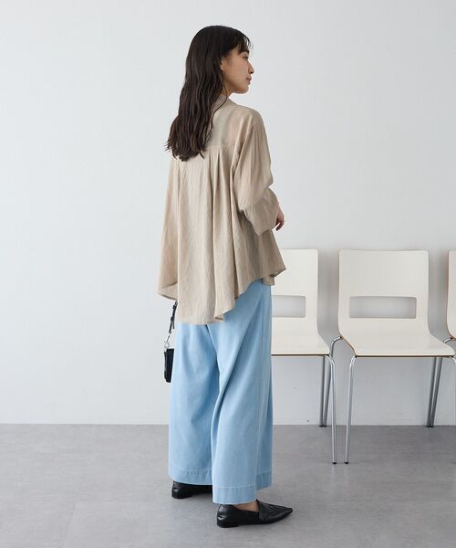 CRAFT STANDARD BOUTIQUE（クラフトスタンダードブティック）の「接触冷感 3タックデニムパンツ（デニムパンツ・レディース・インディゴブルー/ライトインディゴブルー/ブラック・L/M）」の6枚目の写真