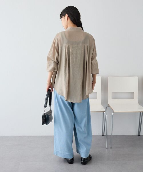 CRAFT STANDARD BOUTIQUE（クラフトスタンダードブティック）の「接触冷感 3タックデニムパンツ（デニムパンツ・レディース・インディゴブルー/ライトインディゴブルー/ブラック・L/M）」の7枚目の写真