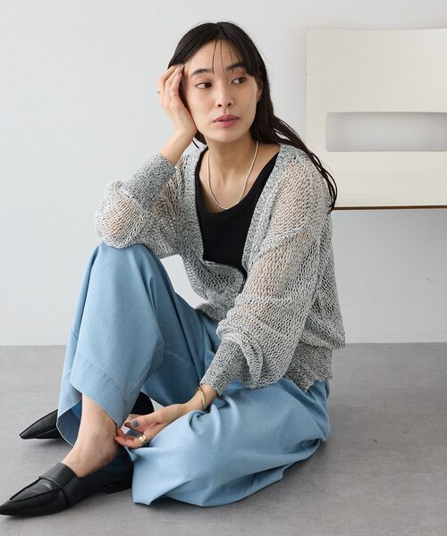 CRAFT STANDARD BOUTIQUE（クラフトスタンダードブティック）の「接触冷感 3タックデニムパンツ（デニムパンツ・レディース・インディゴブルー/ライトインディゴブルー/ブラック・L/M）」の8枚目の写真