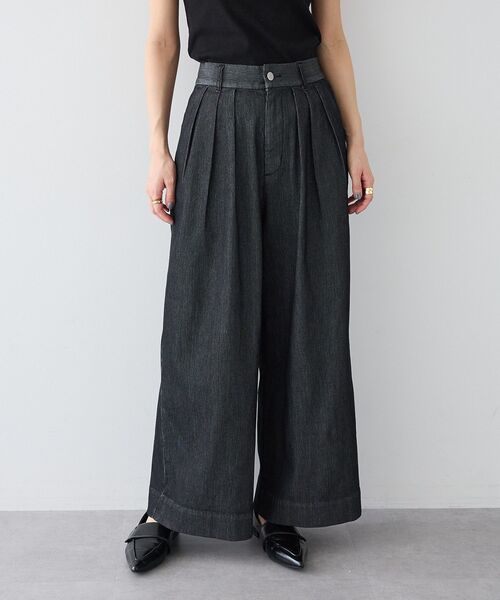 CRAFT STANDARD BOUTIQUE（クラフトスタンダードブティック）の「接触冷感 3タックデニムパンツ（デニムパンツ・レディース・インディゴブルー/ライトインディゴブルー/ブラック・L/M）」の14枚目の写真