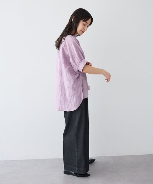 CRAFT STANDARD BOUTIQUE（クラフトスタンダードブティック）の「接触冷感 3タックデニムパンツ（デニムパンツ・レディース・インディゴブルー/ライトインディゴブルー/ブラック・L/M）」の22枚目の写真