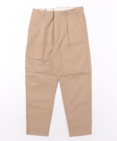 UNIVERSAL OVERALL（ユニバーサルオーバーオール）の「《UNIVERSAL OVERALL》Adictive TUCK TAPERD（チノパンツ・メンズ・ベージュ系/チャコール/ブラック・30/36/28/34/32）」の3枚目の写真