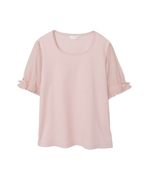 PINK HOUSE(ピンクハウス)の「ドットチュール使いカットソー(Tシャツ/カットソー・レディース・ピンク/キナリ/ブラック/ライトブルー/ホワイト・LARGE/MEDIUM)」の5枚目の写真