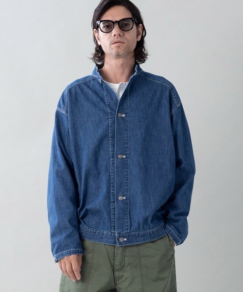 EGO TRIPPING(エゴトリッピング)の「mj11637-BOURGERON-DENIM JACKET aged デニムシャツジャケット(616709)(デニムジャケット・メンズ・インディゴブルー/ブラック×ブラック・48/46)」の3枚目の写真