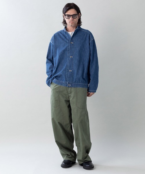 EGO TRIPPING(エゴトリッピング)の「mj11637-BOURGERON-DENIM JACKET aged デニムシャツジャケット(616709)(デニムジャケット・メンズ・インディゴブルー/ブラック×ブラック・48/46)」の5枚目の写真