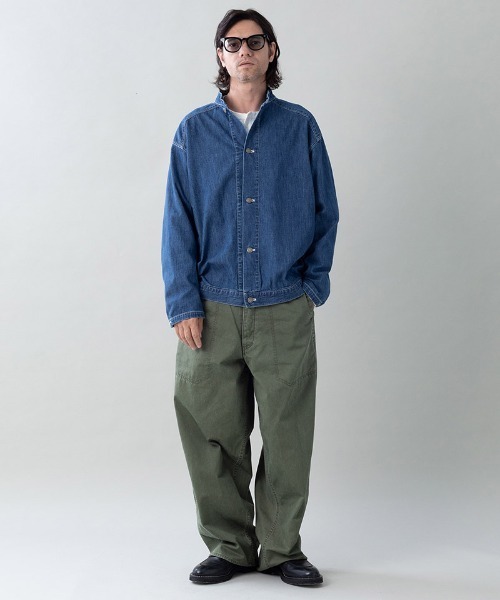 EGO TRIPPING(エゴトリッピング)の「mj11637-BOURGERON-DENIM JACKET aged デニムシャツジャケット(616709)(デニムジャケット・メンズ・インディゴブルー/ブラック×ブラック・48/46)」の6枚目の写真