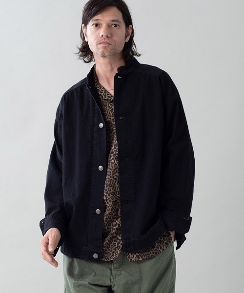 EGO TRIPPING(エゴトリッピング)の「mj11637-BOURGERON-DENIM JACKET aged デニムシャツジャケット(616709)(デニムジャケット・メンズ・インディゴブルー/ブラック×ブラック・48/46)」の7枚目の写真