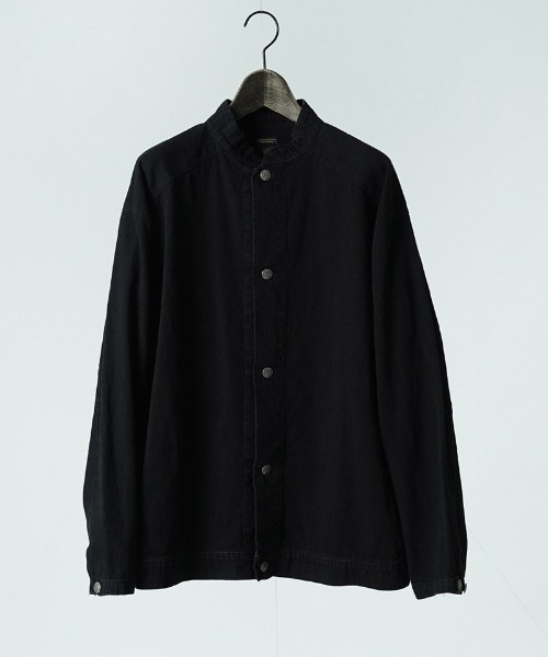 EGO TRIPPING(エゴトリッピング)の「mj11637-BOURGERON-DENIM JACKET aged デニムシャツジャケット(616709)(デニムジャケット・メンズ・インディゴブルー/ブラック×ブラック・48/46)」の12枚目の写真