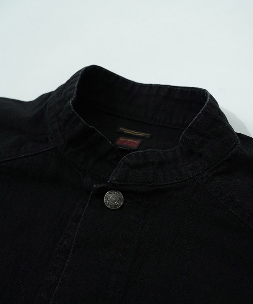 EGO TRIPPING(エゴトリッピング)の「mj11637-BOURGERON-DENIM JACKET aged デニムシャツジャケット(616709)(デニムジャケット・メンズ・インディゴブルー/ブラック×ブラック・48/46)」の14枚目の写真