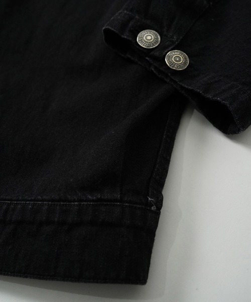 EGO TRIPPING(エゴトリッピング)の「mj11637-BOURGERON-DENIM JACKET aged デニムシャツジャケット(616709)(デニムジャケット・メンズ・インディゴブルー/ブラック×ブラック・48/46)」の16枚目の写真