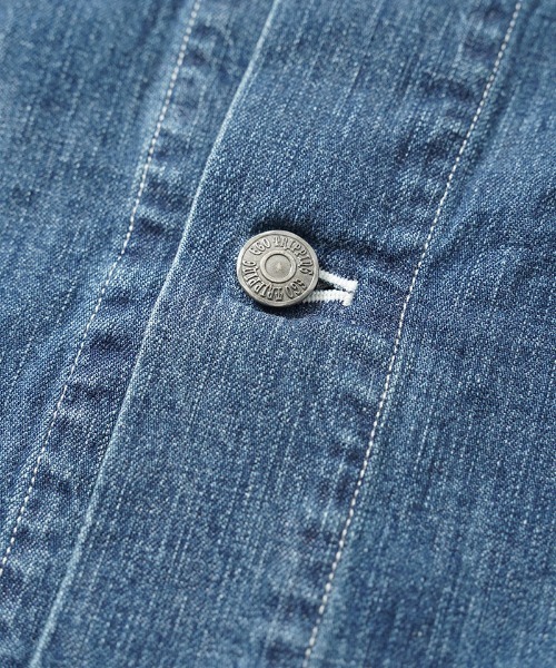 EGO TRIPPING(エゴトリッピング)の「mj11637-BOURGERON-DENIM JACKET aged デニムシャツジャケット(616709)(デニムジャケット・メンズ・インディゴブルー/ブラック×ブラック・48/46)」の22枚目の写真