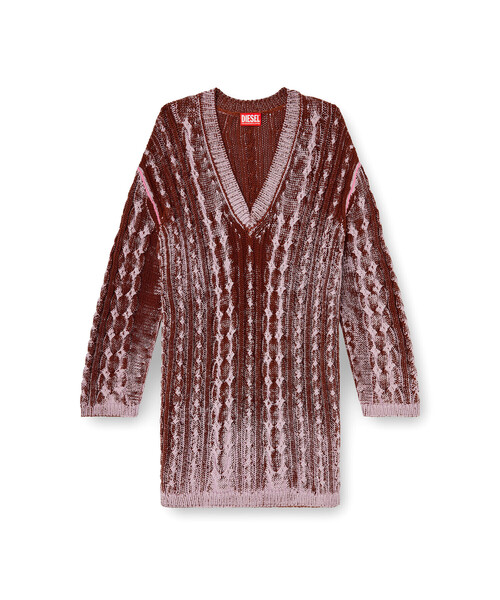 DIESEL(ディーゼル)の「ウィメンズ ドレス M-ELGA(ドレス・レディース・パープル/ベージュ系その他・MEDIUM/SMALL/X-SMALL/LARGE)」の6枚目の写真