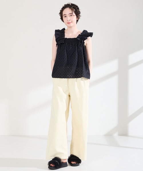 ORiental TRaffic(オリエンタルトラフィック)の「チュール × ビジュー 厚底 ミュール サンダル /61248(サンダル・レディース・ブラック・S/M/L/LL)」の8枚目の写真