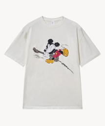 ヴィンテージウォッシングロッカー_ミッキー_ Tシャツ (ホワイト)