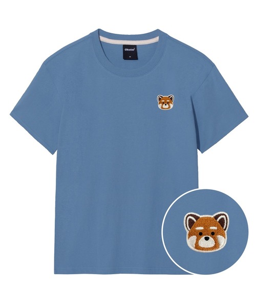 OKSTAR(オクスター)の「レッサーパンダ刺繍半袖(Tシャツ/カットソー・レディース・ネイビー/ホワイト/クリーム/ダークグレー/グレー/ダークグリーン/ライトグレー/ダークブルー/ライトベージュ/カーキ/ブラック・SMALL/MEDIUM/LARGE/X-LARGE/2XL/3XL/4XL)」の11枚目の写真