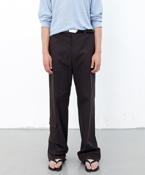 ANYTIME LOREAK(エニタイムロレーク)の「POPPY WIDE COTTON PANTS - BROWN(その他パンツ・メンズ・ブラウン・MEDIUM/LARGE)」の1枚目の写真