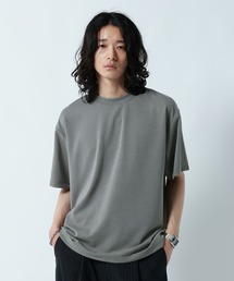 【LUXURY+EASY】DRAPE CREW NECK DESIGN STITCH T-SHIRT/ラグイージーワンポイント刺繍Tシャツ2