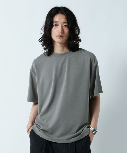 RAGEBLUE(レイジブルー)の「【LUXURY+EASY】DRAPE CREW NECK DESIGN STITCH T-SHIRT/ラグイージーワンポイント刺繍Tシャツ2(Tシャツ/カットソー・メンズ・ライトブルー/ホワイト/グレー系その他/ブラック・SMALL/MEDIUM/LARGE)」の3枚目の写真