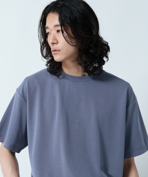 RAGEBLUE | 【LUXURY+EASY】DRAPE CREW NECK DESIGN STITCH T-SHIRT/ラグイージーワンポイント刺繍Tシャツ2(Tシャツ/カットソー)