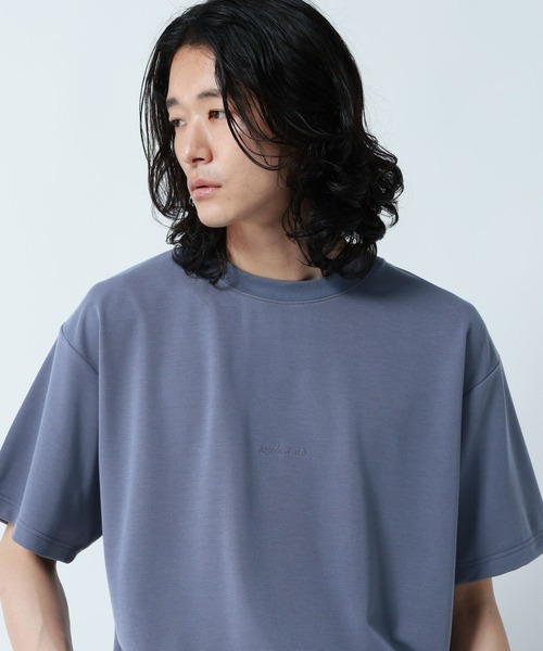 RAGEBLUE(レイジブルー)の「【LUXURY+EASY】DRAPE CREW NECK DESIGN STITCH T-SHIRT/ラグイージーワンポイント刺繍Tシャツ2(Tシャツ/カットソー・メンズ・ライトブルー/ホワイト/グレー系その他/ブラック・SMALL/MEDIUM/LARGE)」の4枚目の写真