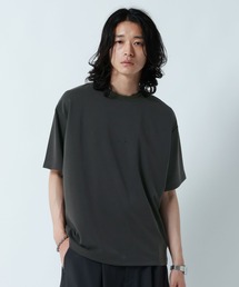 RAGEBLUE | 【LUXURY+EASY】DRAPE CREW NECK DESIGN STITCH T-SHIRT/ラグイージーワンポイント刺繍Tシャツ2(Tシャツ/カットソー)