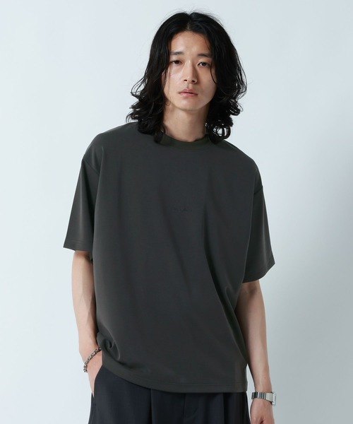 RAGEBLUE(レイジブルー)の「【LUXURY+EASY】DRAPE CREW NECK DESIGN STITCH T-SHIRT/ラグイージーワンポイント刺繍Tシャツ2(Tシャツ/カットソー・メンズ・ライトブルー/ホワイト/グレー系その他/ブラック・SMALL/MEDIUM/LARGE)」の2枚目の写真