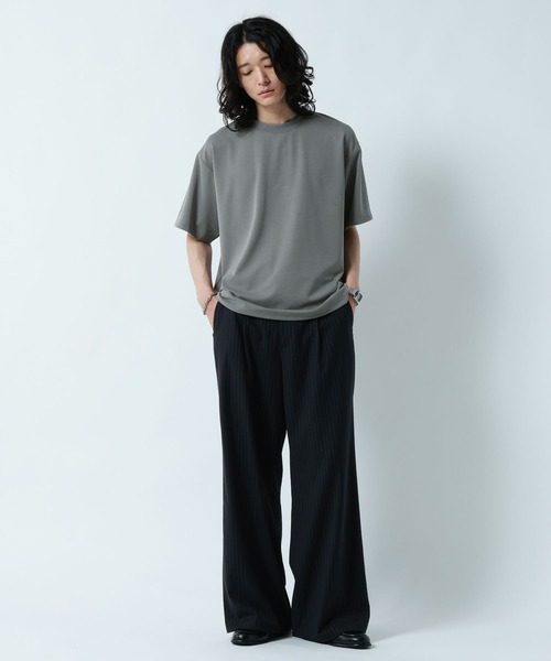 RAGEBLUE(レイジブルー)の「【LUXURY+EASY】DRAPE CREW NECK DESIGN STITCH T-SHIRT/ラグイージーワンポイント刺繍Tシャツ2(Tシャツ/カットソー・メンズ・ライトブルー/ホワイト/グレー系その他/ブラック・SMALL/MEDIUM/LARGE)」の10枚目の写真
