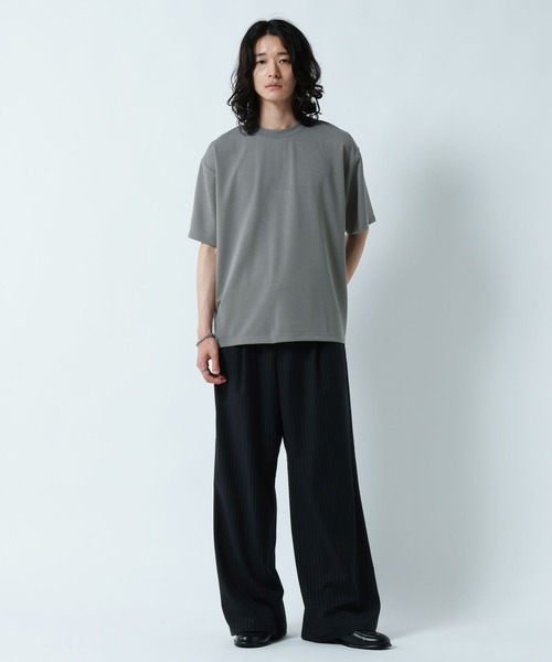RAGEBLUE(レイジブルー)の「【LUXURY+EASY】DRAPE CREW NECK DESIGN STITCH T-SHIRT/ラグイージーワンポイント刺繍Tシャツ2(Tシャツ/カットソー・メンズ・ライトブルー/ホワイト/グレー系その他/ブラック・SMALL/MEDIUM/LARGE)」の11枚目の写真