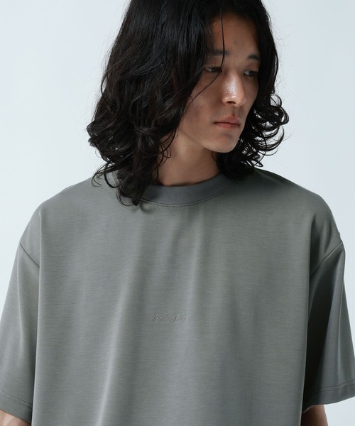 RAGEBLUE(レイジブルー)の「【LUXURY+EASY】DRAPE CREW NECK DESIGN STITCH T-SHIRT/ラグイージーワンポイント刺繍Tシャツ2(Tシャツ/カットソー・メンズ・ライトブルー/ホワイト/グレー系その他/ブラック・SMALL/MEDIUM/LARGE)」の17枚目の写真