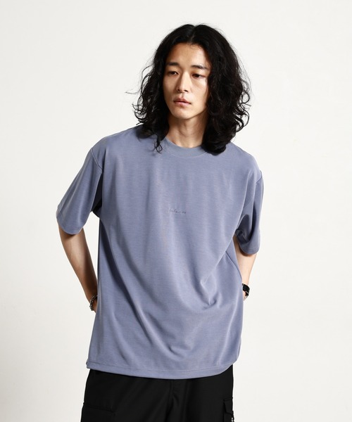 RAGEBLUE（レイジブルー）の「【LUXURY+EASY】DRAPE CREW NECK DESIGN STITCH T-SHIRT/ラグイージーワンポイント刺繍Tシャツ2（Tシャツ/カットソー・メンズ・ライトブルー/ホワイト/グレー系その他/ブラック・SMALL/MEDIUM/LARGE）」の14枚目の写真